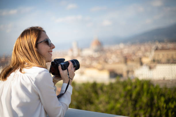istock Female photographer on her journey 1210723795
