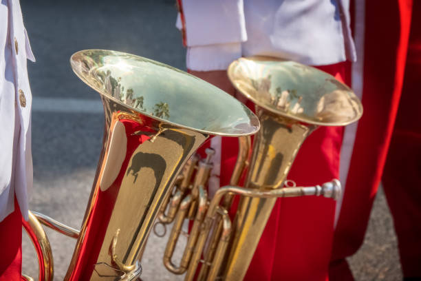 istock photo of brass wind instruments 1210724268
