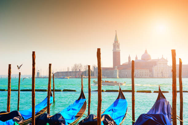 istock Gondolas on the Grand canal in Venice, Italy. 1210731052