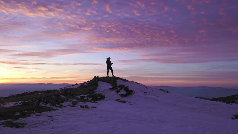 Epic mountain sunset