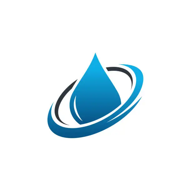 Vector illustration of Pure Water iconic logo designs concept vector illustration