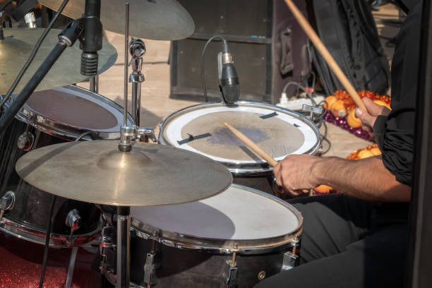 istock drummer and details at open air concert 1210741486