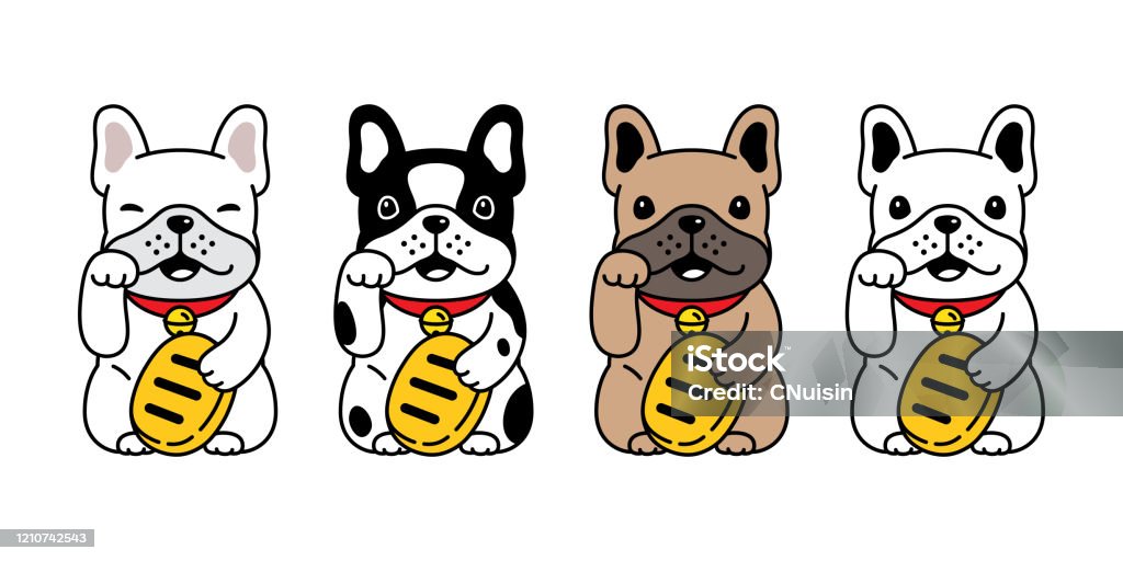 Dog Vector French Bulldog Lucky Cat Japan Maneki Neko Icon Puppy Pet Cartoon  Character Biểu Tượng Biểu Tượng Doodle Thiết Kế Hình minh họa Sẵn có - Tải  xuống Hình ảnh Ngay