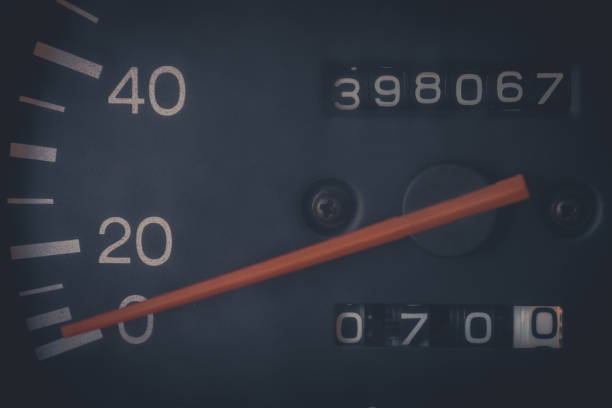 Car odometer detail Car odometer showing a very high mileage. car odometer stock pictures, royalty-free photos & images