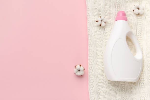 istock Bio plastic bottle with washing hypoallergenic conditioner 1210745949