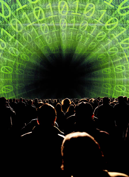 crowd of people and artificial intelligent technology