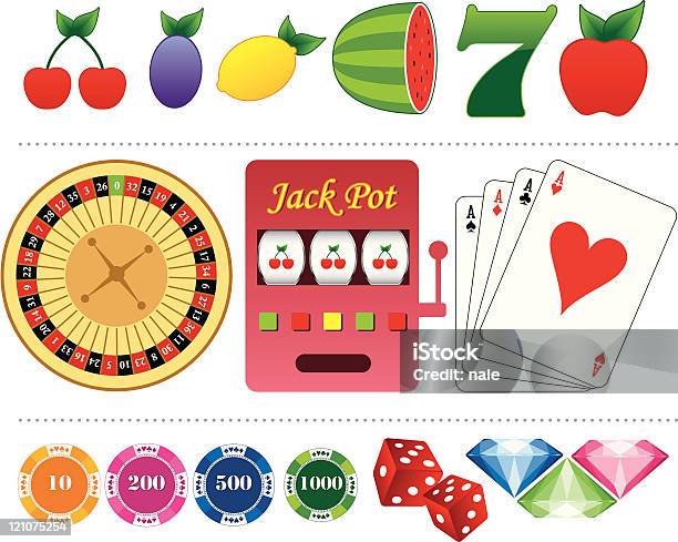 Hazard Ikony - Stockowe grafiki wektorowe i więcej obrazów Arbuz - Arbuz, As, As karo