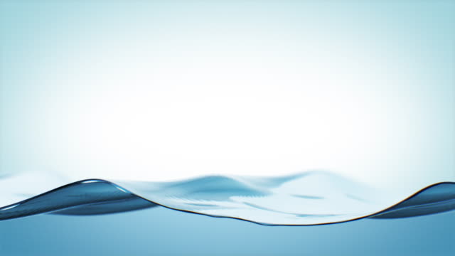 Beautiful Water Surface Moving Up Waving Fast Version. Pure Blue Water Filling the Screen Quickly.