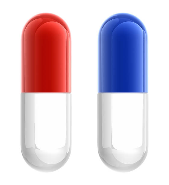 błyszczący tabletki (2 warianty - red pills zdjęcia i obrazy z banku zdjęć