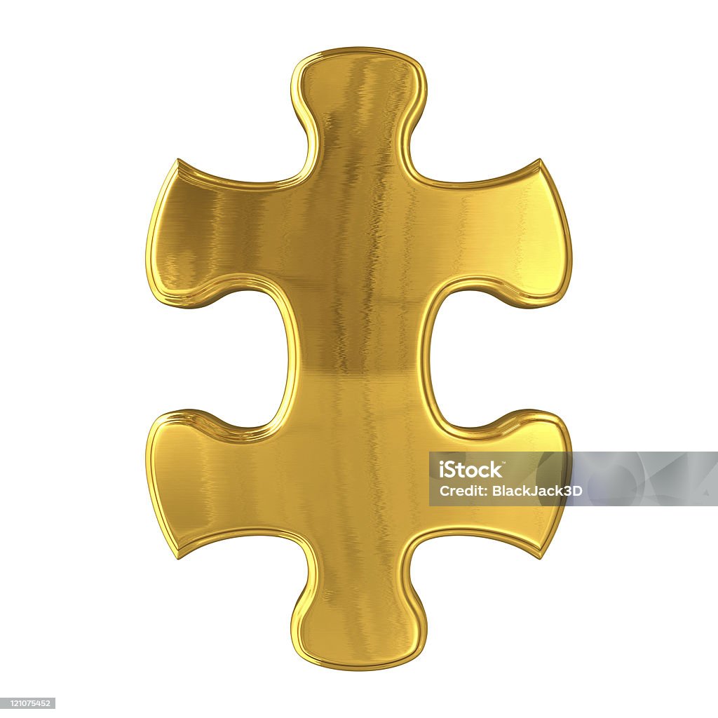 Gold Puzzle - Lizenzfrei Geduldsspiel Stock-Foto