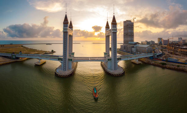 istock Sailing back to Terengganu Drawbridge 1210754791