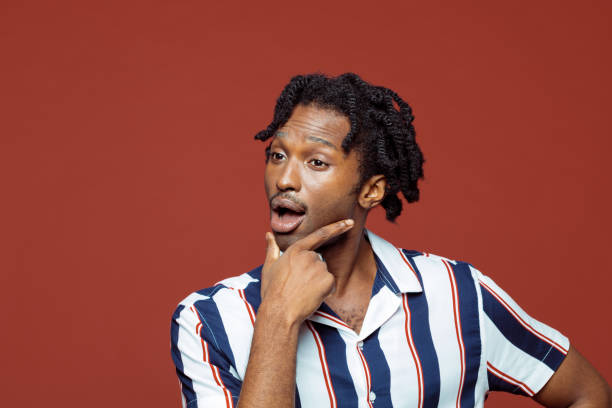 istock Surprised young man in retro style outfit 1210755227