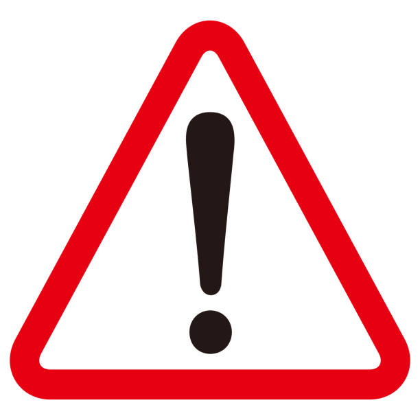 gefahrenzeichen symbol vektor dreieck - attention sign stock-grafiken, -clipart, -cartoons und -symbole