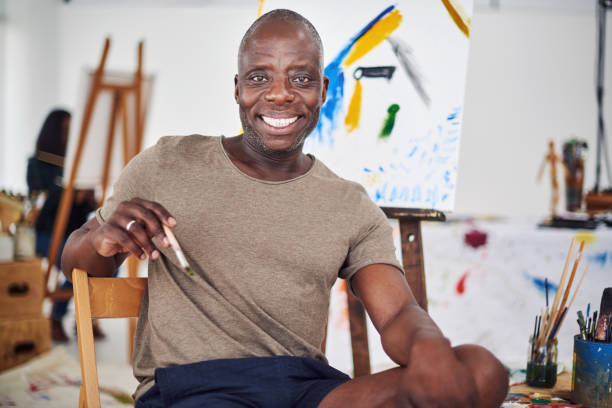 istock I'm happy as long as I can paint 1210759972