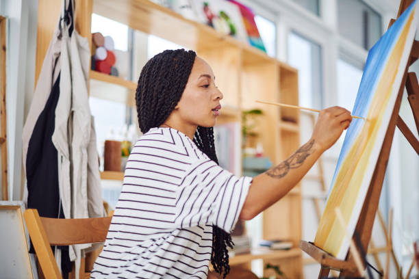istock Where words fail, colors and strokes convey 1210759984