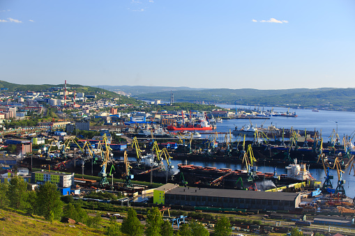 The view of the summer Murmansk