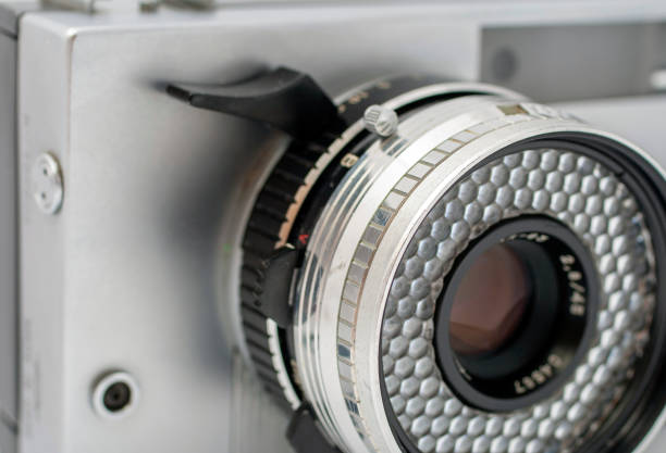 istock Vintage film camera isolated on white background 1210764831