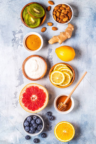 istock Healthy products for Immunity boosting and cold remedies 1210765370