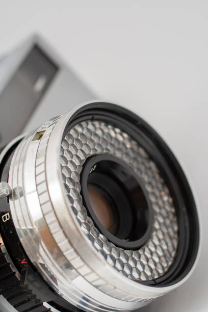 istock Vintage film camera isolated on white background 1210765425
