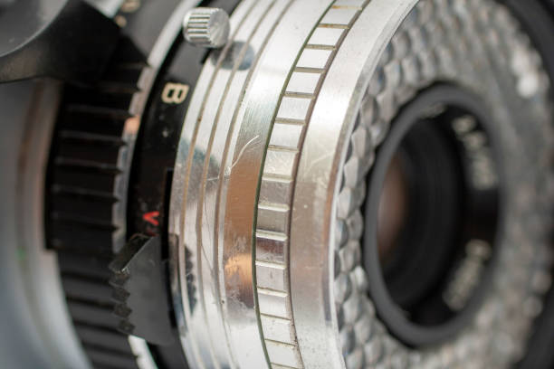 istock Vintage film camera isolated on white background 1210765438