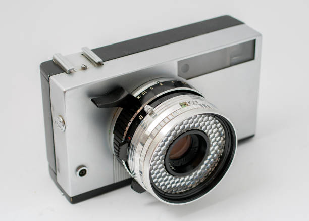 istock Vintage film camera isolated on white background 1210765850