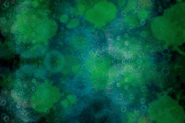 Green blur abstract painting illustration background