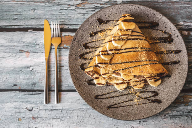 istock Pancake with chocolate and bananas 1210769603