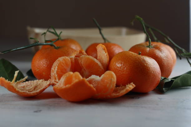 istock Tangerines from Murcia, on a wooden box 1210771774
