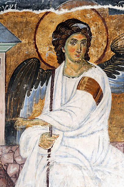 istock White Angel or Myrrhbearers on Christ's Grave 121077231
