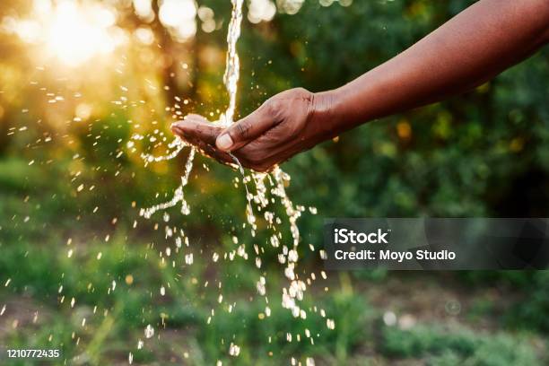 Conserve Water Conserve Life Stock Photo - Download Image Now - Water, Water Conservation, Hand