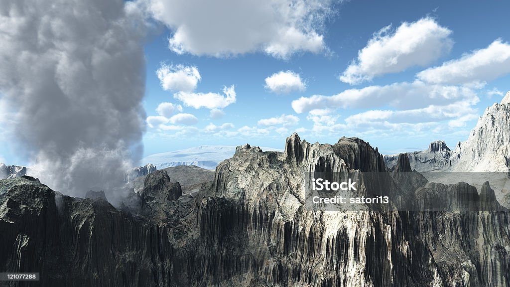 Fliegen über Krater - Lizenzfrei Abenteuer Stock-Foto