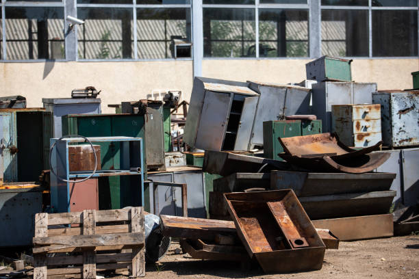 istock Big pile of scrap metal boxes 1210773924