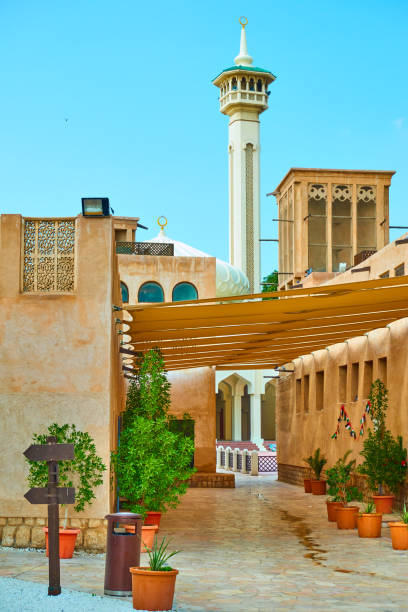 istock Street with mosque in Old Dubai 1210773925