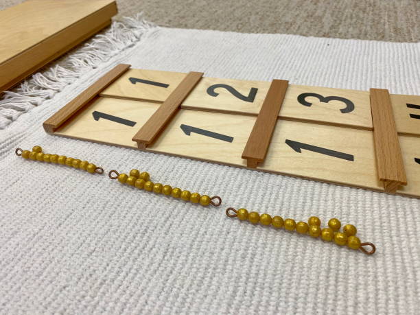 istock Montessori material Blessing wood board 1 with golden material 1210775998