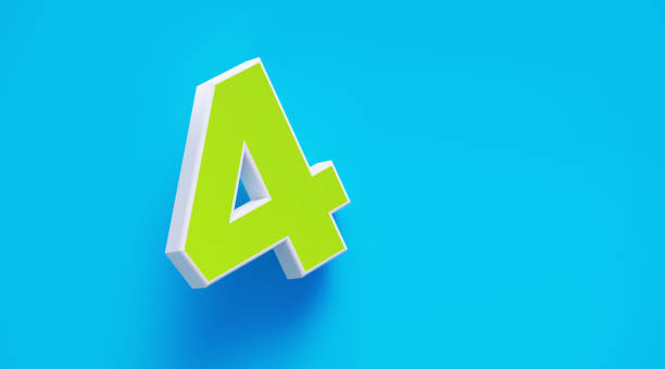 istock Number Four In Front Of Blue Wall 1210778148