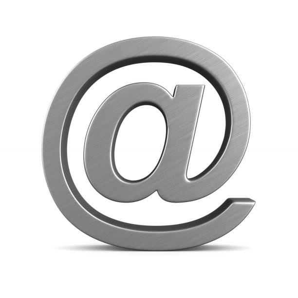 istock metallic symbol email on white background. Isolated 3D illustration 1210783784