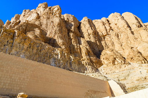 cliffs near the temple of Hatshepsut in Luxor, Egypt