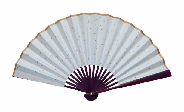 istock (clipping path!) Opened asian fan isolated on white background 1210785682