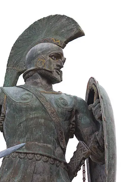 Leonidas statue at Sparta city in Greece