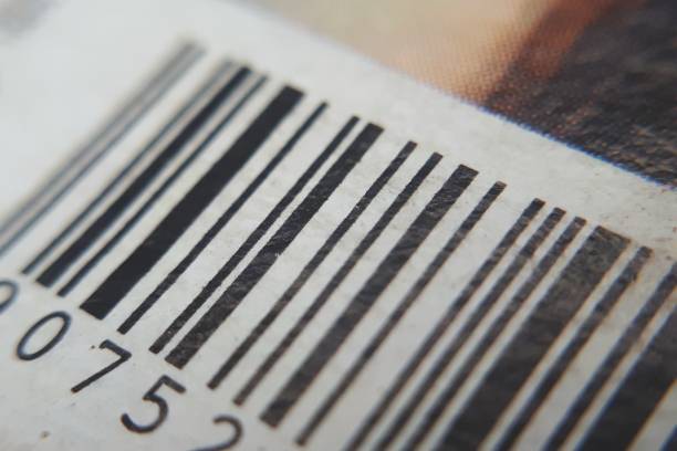 istock Close up shot of Barcode. Black and white. Soft focus. 1210789754