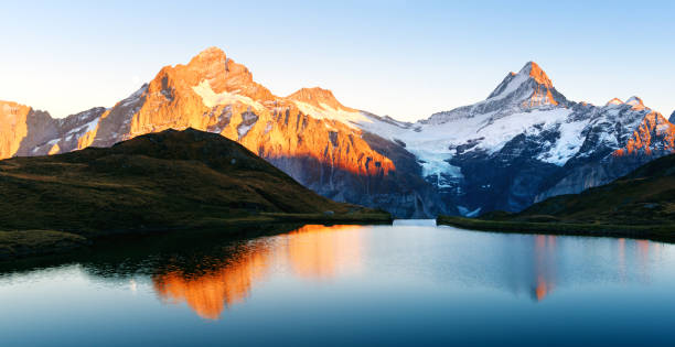 Bachalpsee lake in Swiss Alps