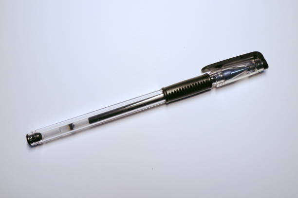 istock gel pens black and blue on a white background 1210792601