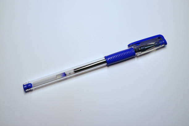 istock gel pens black and blue on a white background 1210792717