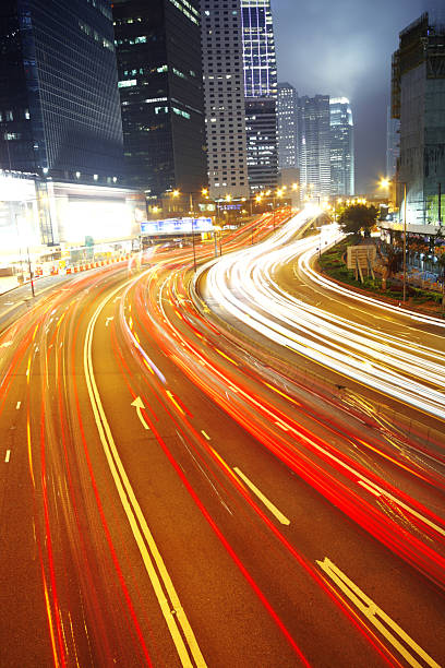 istock Busy night traffic in Hong Kong 121079286