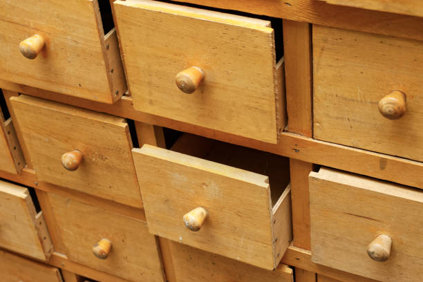 istock Old wooden closet with drawers 1210793596
