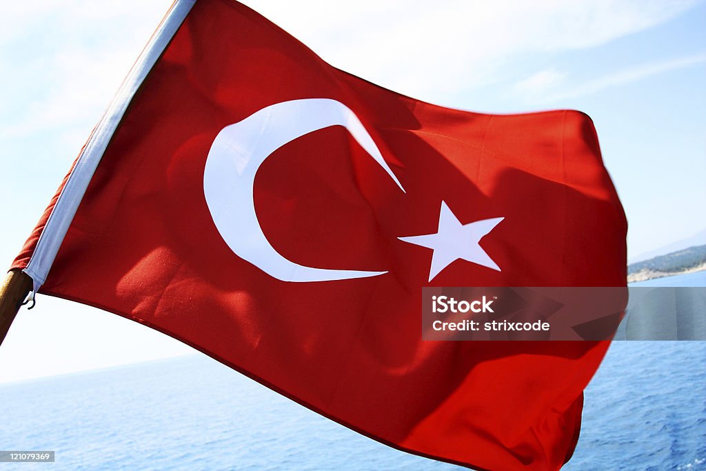 Imagem da Bandeira da Turquia - Royalty-free Ao Ar Livre Foto de stock