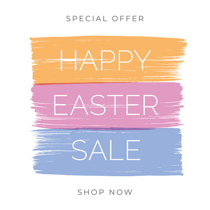 Easter Sale design for advertising, banners, leaflets and flyers. stock illustration