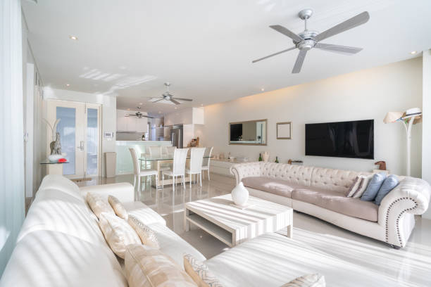 istock luxury interior living room with white space 1210801779