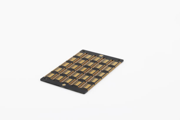 istock Multiplied printed circuit boards PCB isolated on the white background. PCB assembly. 1210806050