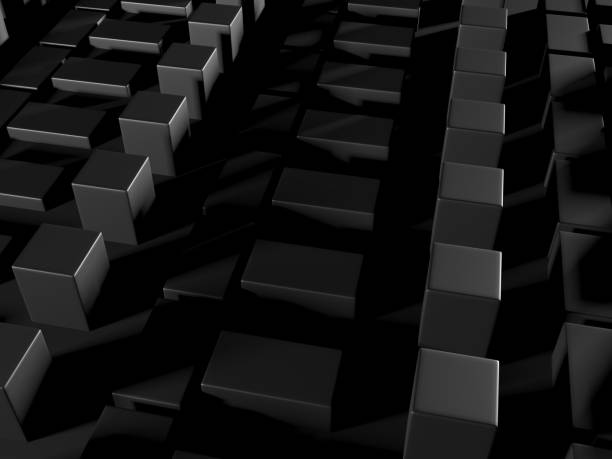 istock Abstract Dark Cubes Futuristic Design Background 1210806124